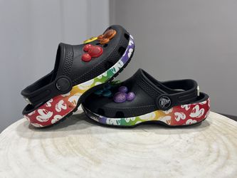 Crocs Disney Classic Clogs Rainbow Celebration Mickey Mouse Child Toddler Sz C10