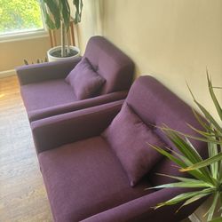 Lovely Matching Modern Lounge Chairs 