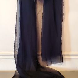 SHEER BLACK FABRIC 4 YRDS LONG 60" WIDE