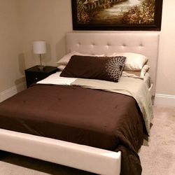 Full Bed (Headboard+Frame + Very Comfortable Mattress)