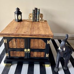 Rustic Wood Accent Cabinet 