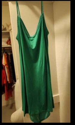 Green Ruffle Strap Dress