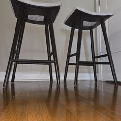 Set of 2 Four Hands Saddle Bar Stools