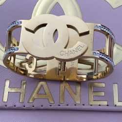 Stainless Steel Big Bracelet W Bling 