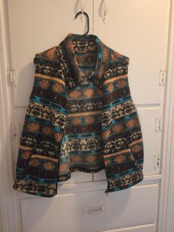 Southwestern Print Fleece Vest
