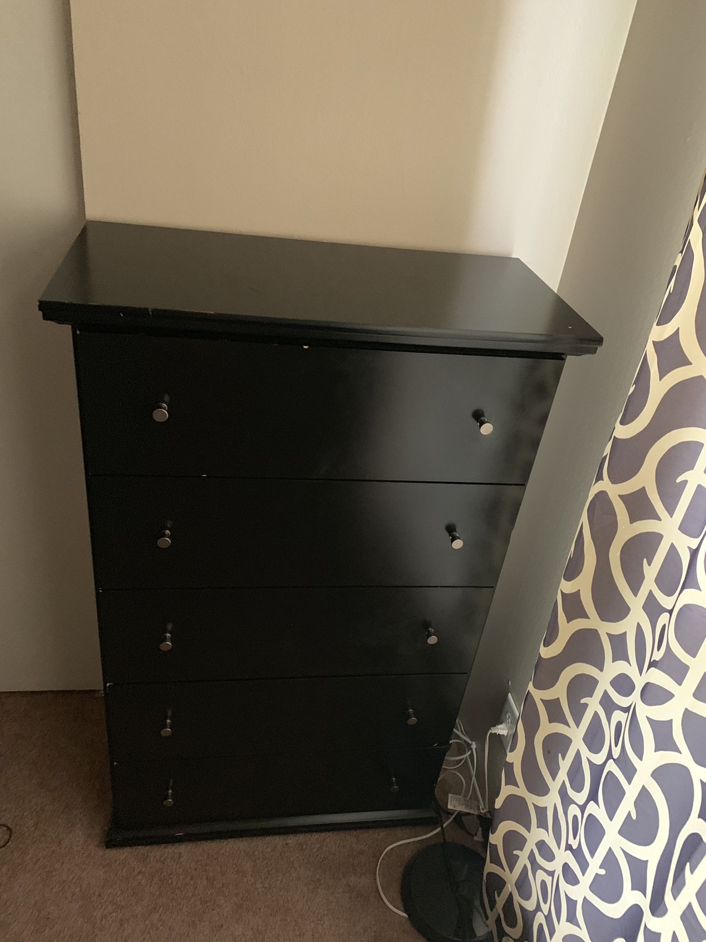 Tall Chest of Drawers -Black Brown