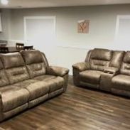 Sofa and Loveseat with Recliners