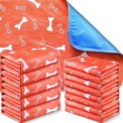 10 pack Washable Pee Pads for Dogs 24 x 16 Inch Reusable Puppy Pads