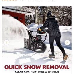 Gas Snow Blower With Electric Start 