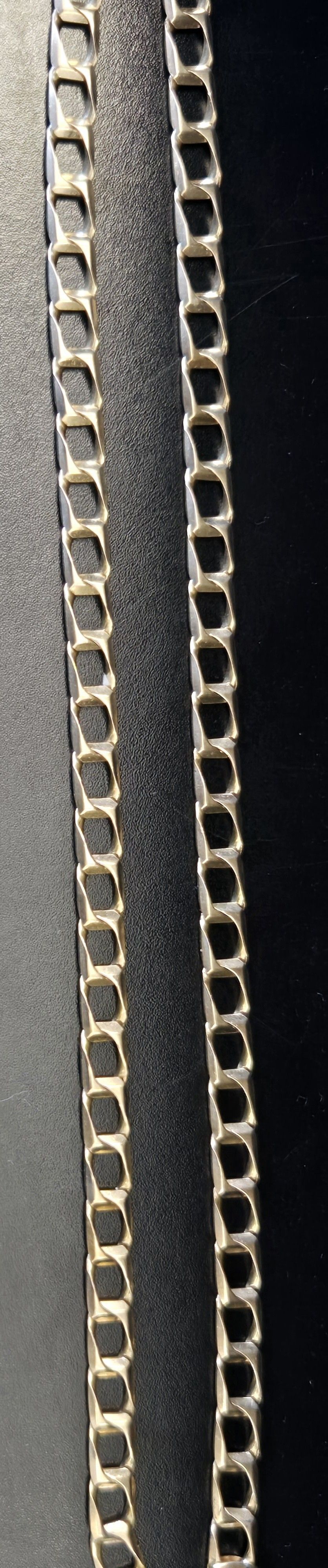 Squared Cuban Chain (AUTHENTIC GOLD)