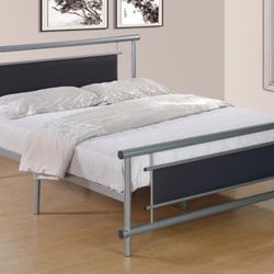 Queen Mattress Come With Bed Frame (Metal) And Free Box Spring - Same Day Delivery 