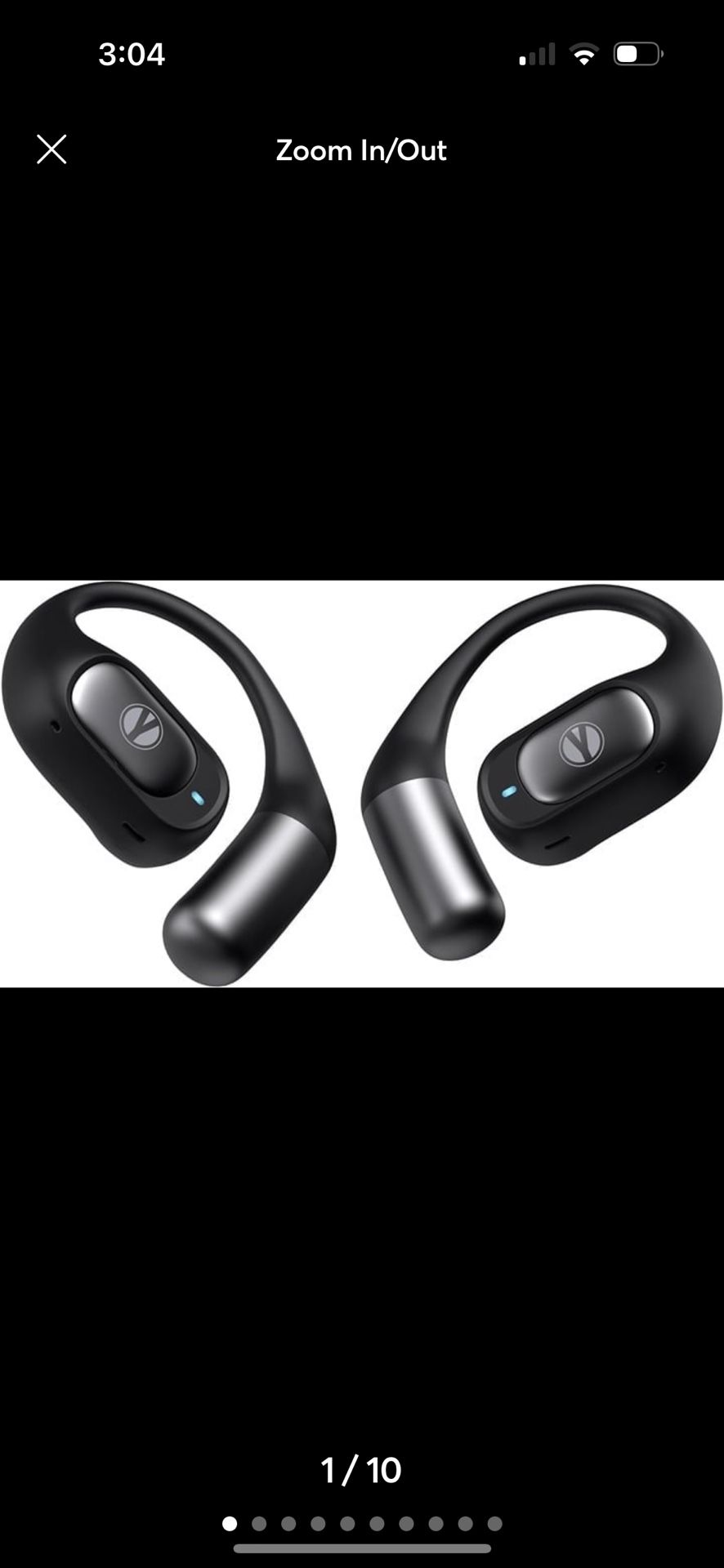 Open Ear Headphones, Bluetooth Headphones 5.4 Sports Wireless Earbuds, Black