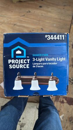 Project Source Shaker Park 3-Light Vanity Light - No Glass