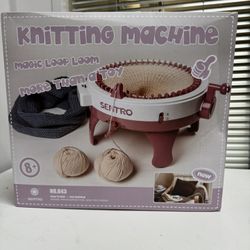SENTRO 48 Needles Knitting Machines with Row Counter,Smart Knitting Crochet Machine,Weaving Round Loom,Double Knit Loom Machine Kit,DIY Knit Scarf Hat
