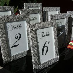 Wedding Table numbers centerpieces