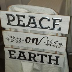 "Peace on Earth" Home Décor Sign