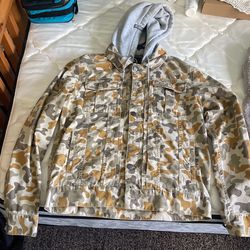 LRG Camo Jacket With Hoodie Diamond Supply The Hundreds 