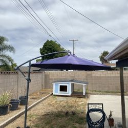 Large Outdoor Umbrella With Base