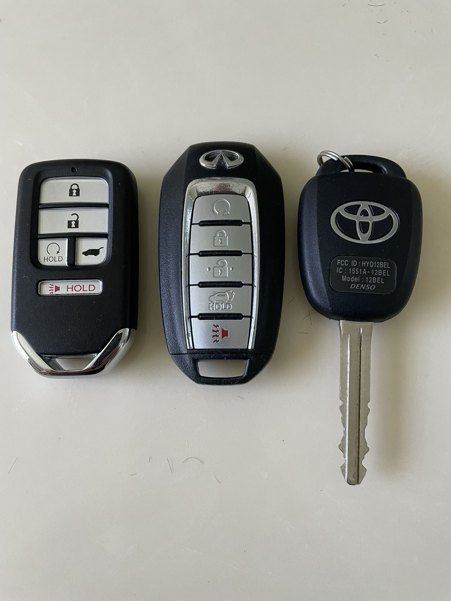 Car Keys Honda Toyota Infinity
