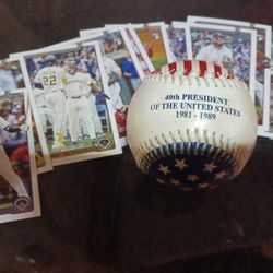 Ronald Reagan Baseball Some Cards 