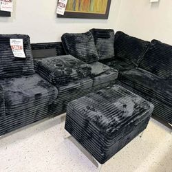 NEW SECTIONAL SOFA AND OTTOMAN WITH FREE DELIVERY