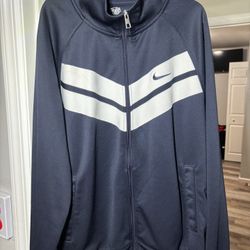Nike Men’s Athletic Dept Track Running Jacket Navy Blue Size L Lightweight 