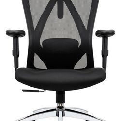 Duramont Ergonomic Office Chair - Adjustable Desk Chair with Lumbar Support and Rollerblade Wheels - High Back Chairs with Breathable Mesh - Thick Sea