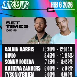  The Lineup: Calvin Harris, Diplo, Sonny Fodera at Pier 80