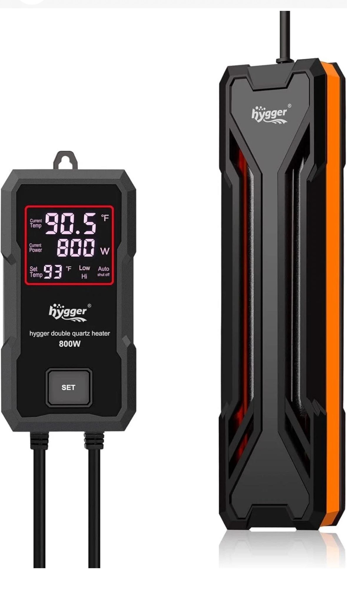 Hygger Aquarium Heater 800W Submersible Fish Tank Heater w Digital LED Control
