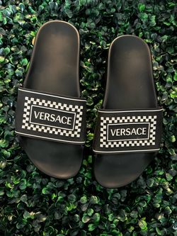 Versace Black Slide Sandals