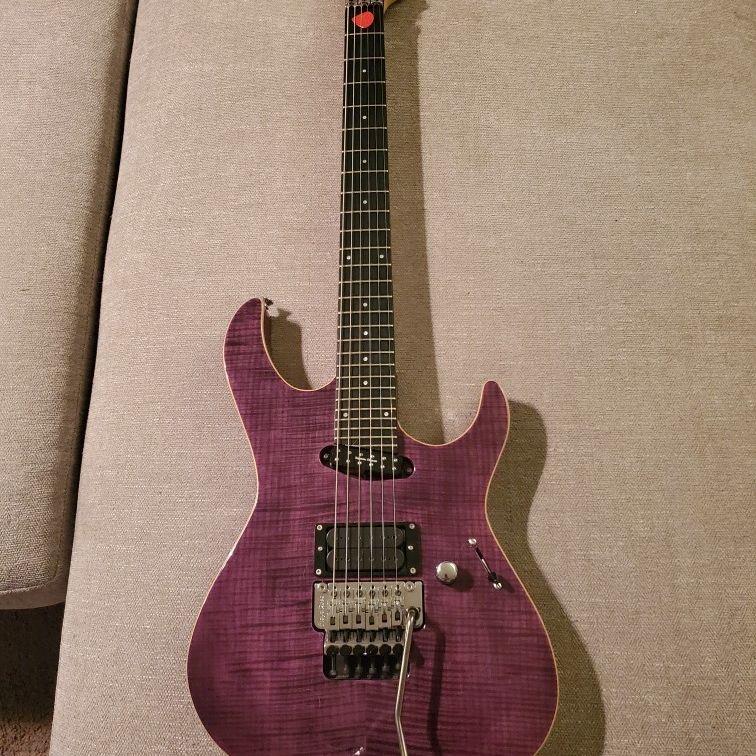 Edwards ESP Made In Japan E-MV-125FR In Trans-purple With Every
