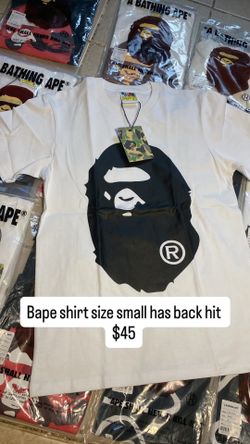 White and black bape shirt