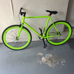 Aeroflex Neon Green Glow In The Dark Fixie Bike - FOR PEOPLE OVER 6FT