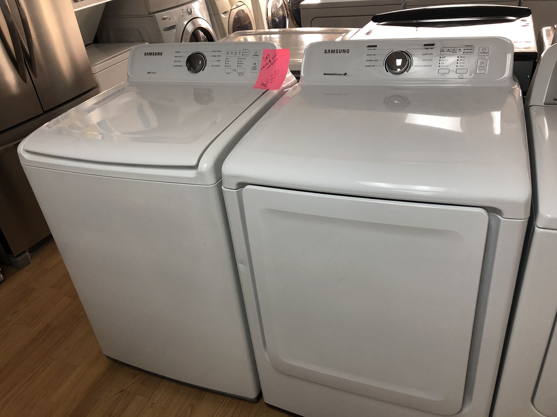Samsung white washer and dryer set