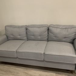 78.7” Linen Flared Arm Sofa - Light Grey