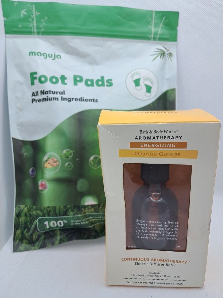 New Bath & Body Works Aromatherapy Energizing- Orange 🍊 Ginger plus Detoxing Foot Pads!