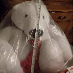 Huge Giant Coca Cola Plush Polar Bear Scarf est.26"w x 12"d x24"h Stuffed Animal