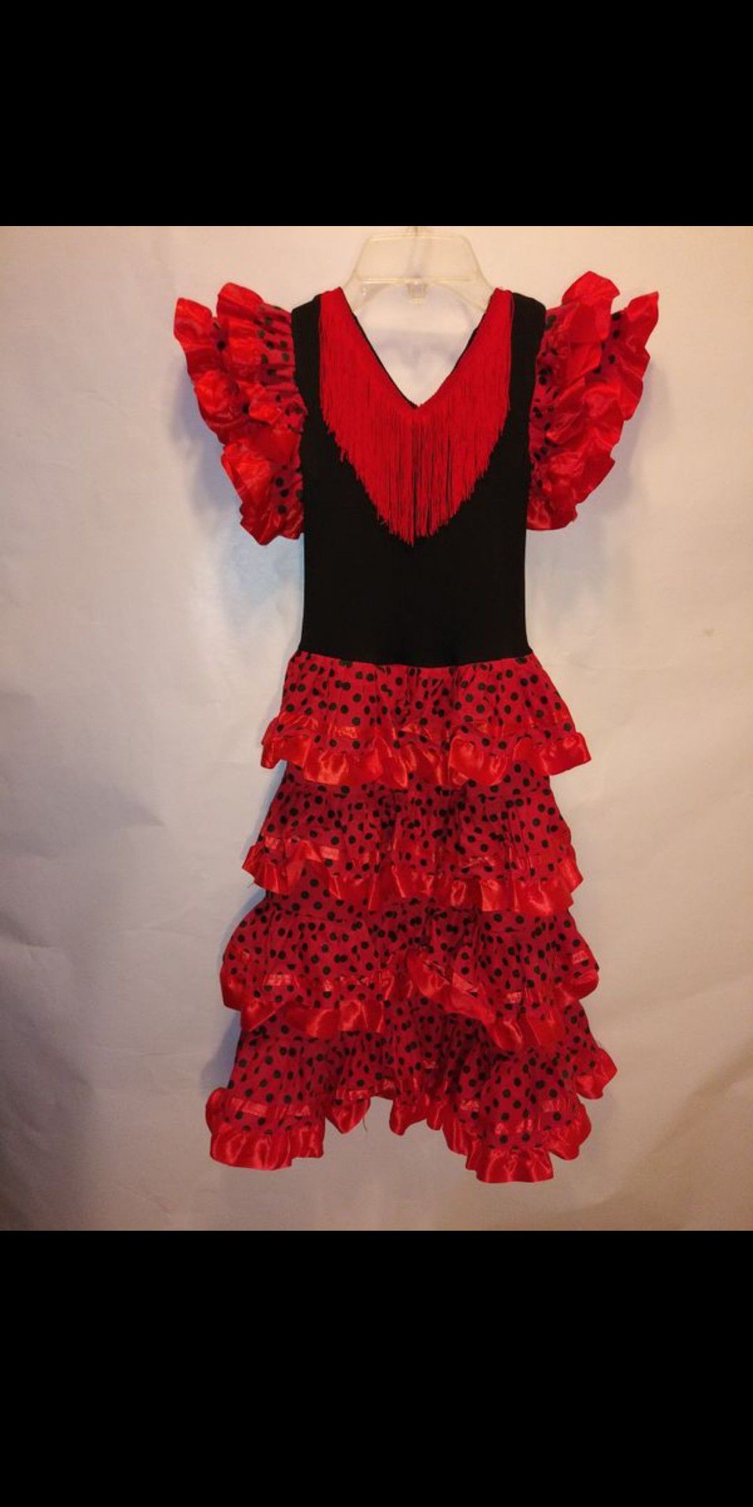 Spanish Flamenco Dress Fancy red/black