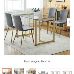 NEW IN BOX- 4 Chair+ Dining Table Set 
