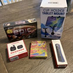 Random Bundle! Headphones, Ear Plugs, Remote Sleeve With Air Tag, Games, Tablet Mount