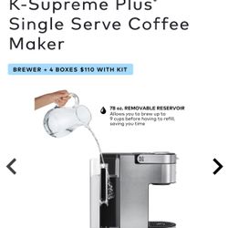 K-supreme Plus Single Serve Coffee Maker 