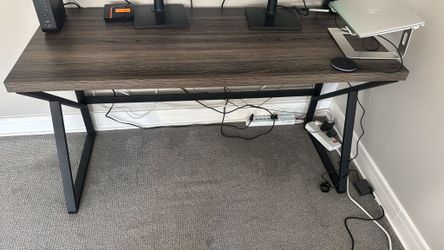 Grey And Black Computer Desk