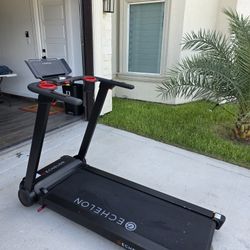 Echelon Treadmill (12 Incline) Folds Completely For Storing Under Bed Or Against Wall!