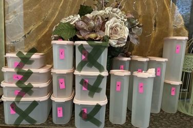 Tupperware Modulat Mates With Lids Pink