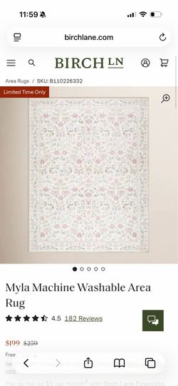 6x9 machine wash floral rug