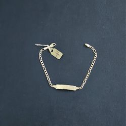 14k Gold Kid Bracelet 6 Inch