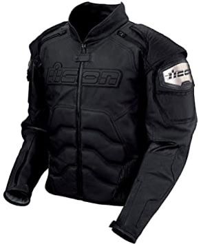 ICON Timax Leather Motorcycle Jacket Medium Size