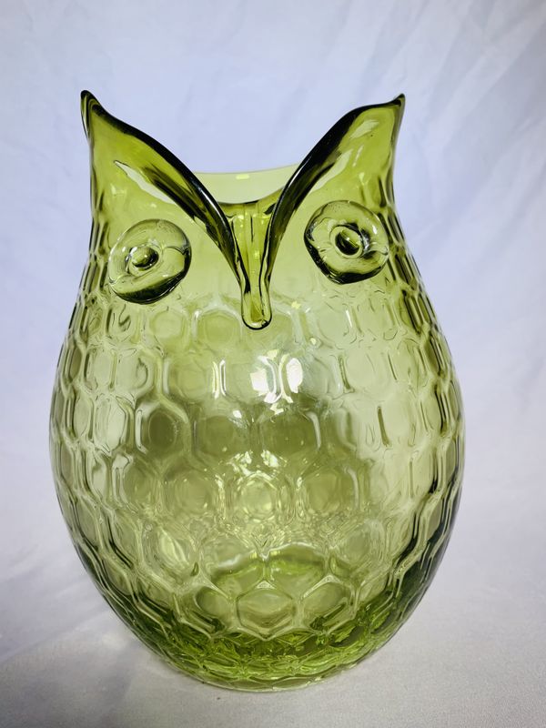 Blenko Art Glass owl vase Mid Century Modern for Sale in Chicago, IL