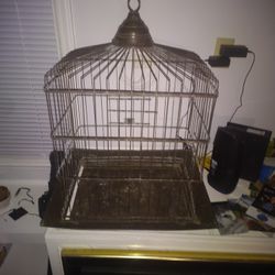 Antique brass Hendryx bird cage