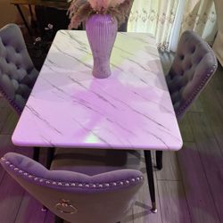 5 Pcs Dinner Table And Chairs